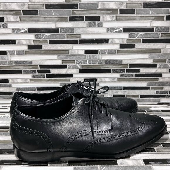Cole Haan Grand OS C23793 Jefferson Leather Black‎ Wingtip Shoes Mens Size 13 M main image 4
